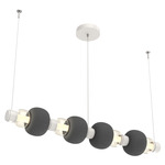 Torno Mandrel Linear Pendant - Salt White / Amber