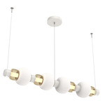 Torno Mandrel Linear Pendant - Salt White / Bronze