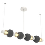 Torno Mandrel Linear Pendant - Salt White / Bronze