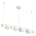 Torno Mandrel Linear Pendant - Salt White / Clear