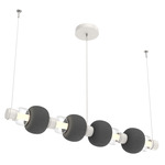 Torno Mandrel Linear Pendant - Salt White / Clear