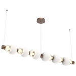 Torno Mandrel Linear Pendant - Burnished Bronze / Amber