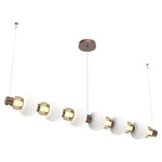 Torno Mandrel Linear Pendant - Burnished Bronze / Bronze