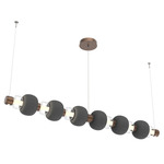 Torno Mandrel Linear Pendant - Burnished Bronze / Clear