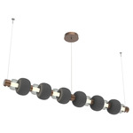 Torno Mandrel Linear Pendant - Burnished Bronze / Smoke