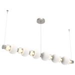 Torno Mandrel Linear Pendant - Beige Silver / Amber