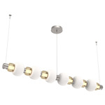 Torno Mandrel Linear Pendant - Beige Silver / Bronze