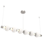 Torno Mandrel Linear Pendant - Beige Silver / Clear