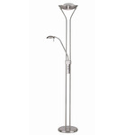 Duality Reading Floor Lamp - Polished Steel / Frost