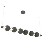 Torno Mandrel Linear Pendant - Flat Bronze / Amber