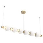 Torno Mandrel Linear Pendant - Gilded Brass / Amber