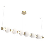 Torno Mandrel Linear Pendant - Gilded Brass / Clear