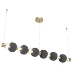 Torno Mandrel Linear Pendant - Gilded Brass / Clear