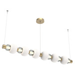 Torno Mandrel Linear Pendant - Gilded Brass / Smoke