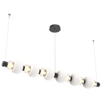 Torno Mandrel Linear Pendant - Matte Black / Amber