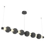 Torno Mandrel Linear Pendant - Matte Black / Amber