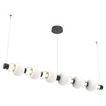 Torno Mandrel Linear Pendant - Matte Black / Clear