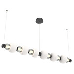 Torno Mandrel Linear Pendant - Matte Black / Smoke