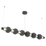 Torno Mandrel Linear Pendant - Matte Black / Smoke