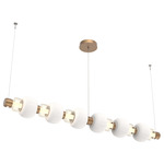 Torno Mandrel Linear Pendant - Novel Brass / Amber