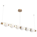 Torno Mandrel Linear Pendant - Novel Brass / Clear