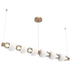 Torno Mandrel Linear Pendant - Novel Brass / Smoke