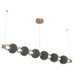 Torno Mandrel Linear Pendant - Novel Brass / Smoke