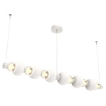 Torno Mandrel Linear Pendant - Salt White / Amber