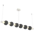 Torno Mandrel Linear Pendant - Salt White / Amber