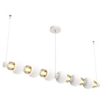 Torno Mandrel Linear Pendant - Salt White / Bronze