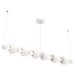 Torno Mandrel Linear Pendant - Salt White / Clear