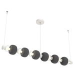 Torno Mandrel Linear Pendant - Salt White / Clear
