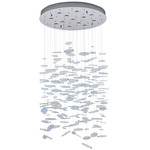 Spettro Chandelier - Polished Chrome / Multicolored