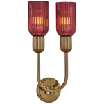 Verde Wall Sconce - Satin Brass / Magenta