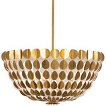 Amor Chandelier - Oxidized Gold Leaf / White