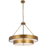 Moda Chandelier - Rustic Gold / Alabaster