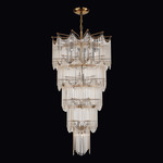 Adorn Chandelier - Vintage Brass / Clear / Gold
