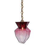 Bolsa 8 inch Pendant - Winter Brass / Magenta Ombre