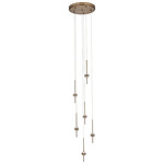 Goccia Multi Light Pendant - Winter Brass / Firenze Clear