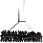 Glacier Color-Select Linear Pendant - Black Nickel / Smoked Firenze