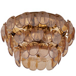 Uroko Ceiling Light - Winter Brass / Clear / Gold