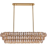 Uroko Linear Pendant - Winter Brass / Clear / Gold