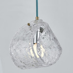 Pallina Pendant - Winter Brass / Clear Textured