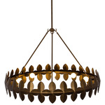 Vittoria Chandelier - Pearlized Antique Brass