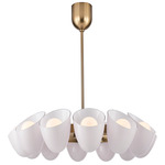 Cocoon Chandelier - Winter Brass / White