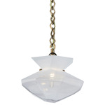 Bolsa 12 inch Pendant - Winter Brass / White Glass