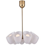 Cocoon Chandelier - Winter Brass / White
