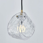 Pallina Pendant - Winter Brass / Brushed Champagne / Clear Textured