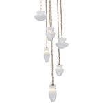 Bolsa Chandelier - Winter Brass / White Glass