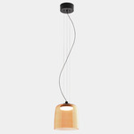 Levels Color-Select Single Pendant - Black / Amber